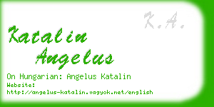 katalin angelus business card